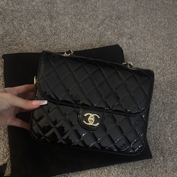 CHANEL Handbags - CC patent leather backpack (master quality)